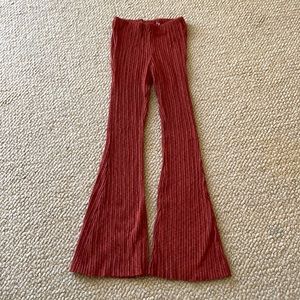 Rust sweater pull on pants, size XS (2?)